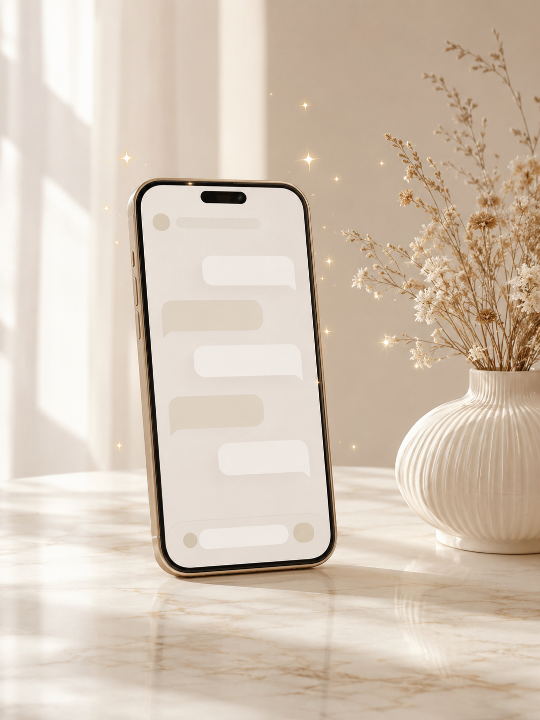 AIチャット画面のスマートフォンのイメージ